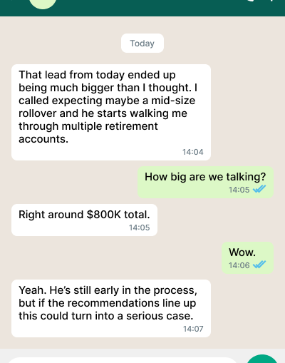 Century Digital testimonial screenshot highlighting multiple annuity policies written from one producer